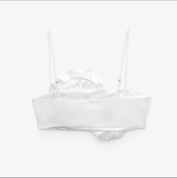 Zara Tops Zara Floral Appliqus Crop Top Poshmark